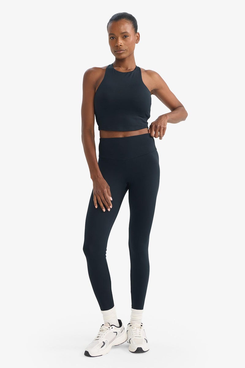DeFacto Black Woman High Waist Ankle Length Leggings Casual - Image 1
